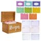 Wooden Recipe Box (7x5x5 in) with Cards and 24 Dividers with Meat, Veggie, Dessert Tabs